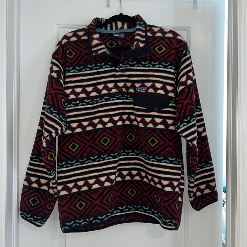 Patagonia Synchilla Snap-T Fleece Pullover Aztec Tribal Pattern